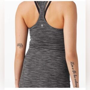 Lululemon Cool Racerback II Nulu Wee Are From Space Dark Carbon Ice Grey Women 6